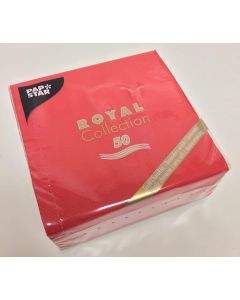 Photo Serviettes de table en papier - 250 x 250 mm - Rouge PAP STAR Royal