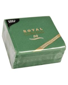Photo Serviettes de table en papier - 250 x 250 mm - Vert Foncé PAP STAR Royal
