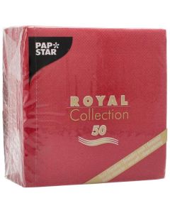 Photo Serviettes de table en papier - 250 x 250 mm - Bordeaux PAP STAR Royal