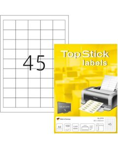 Étiquettes adhésives blanches - 38,1 x 29,6 mm : TOP STICK Lot de 4500 image