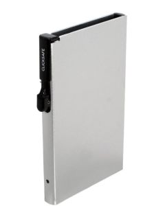 Porte-monnaie avec porte-cartes RFID -  Cuir Nappa Noir CLICKSAFE SLIM