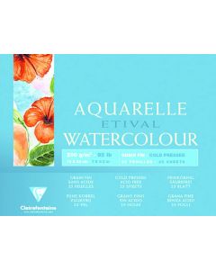 Bloc aquarelle - 180 x 240 mm - 200 g/m2 - Lot de 2 : CLAIREFONTAINE Etival Watercolour image