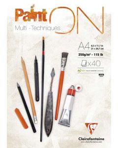 Bloc spiralé de 30 feuilles - Papier à dessin à Grain - A5 CLAIREFONTAINE