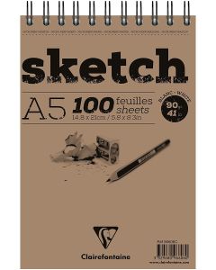 Bloc pour Croquis A5 : CLAIREFONTAINE Sketch