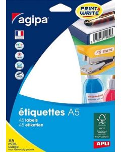 Photo Étiquettes adhésives - 48,5 x 38 mm - Blanc : AGIPA