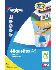 Étiquettes adhésives - 32 x 40 mm - Blanc : AGIPA Lot de 288 Visuel