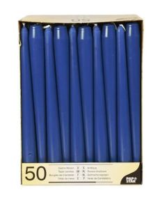 Bougie chandelier - Bleu Foncé 25 cm : STARPAK Lot de 50 image