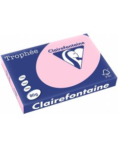 Ramette de papier Trophée de 500 feuilles A3  - Rose : CLAIREFONTAINE 1888