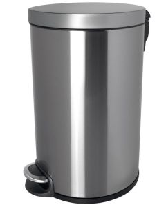 Photo Poubelle à pédale Classic 12 litres - Argent : HELIT H2403500