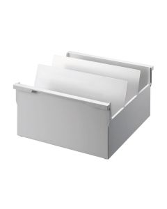 Boîte pour 1200 fiches A4 paysage - Gris - The Admin : HELIT Lot de 2 