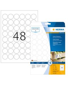 Étiquettes adhésives rondes Diamètre 30 mm HERMA 10915