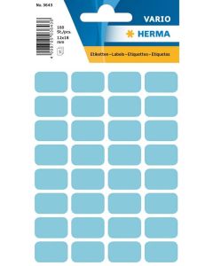 HERMA 3643 : Lot de 160 étiquettes adhésives - 12,0 x 19,0 mm - Bleu