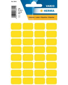 HERMA 3641 : Lot de 160 étiquettes adhésives - 12,0 x 19,0 mm - Jaune