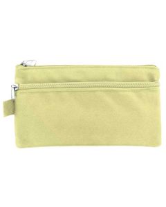 Trousse plate pour stylos - Jaune pastel KANGARO 