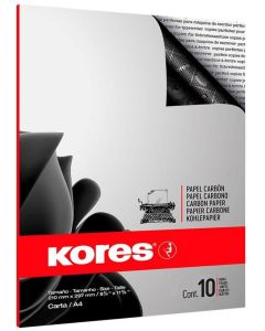 Papier Carbone - A4 - Noir KORES Lot de 10 feuilles