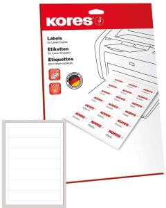 Etiquettes Dos de classeur - 38 x 192 mm - Blanc : KORES Lot de 560 Visuel