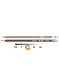 MAPED : Crayons avec gomme Black'peps - HB M851721