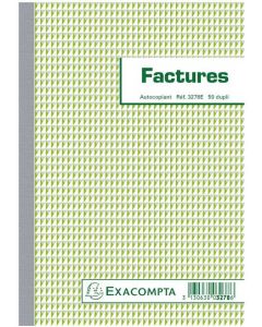 Photo FACTURE avec TVA - Manifold 210 x 148 mm - Autocopiant Dupli EXACOMPTA 