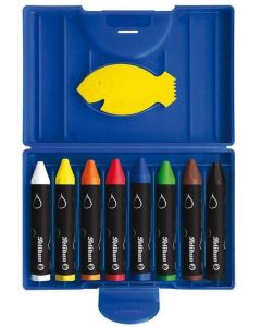 Lot de 8 Crayons de cire aquarellables sans douille - 666/8WL PELIKAN