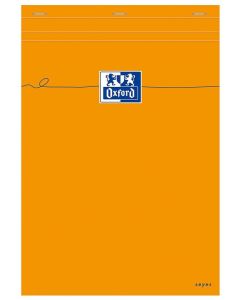 Photo OXFORD : Bloc-notes Feuilles à grands carreaux - Séyès - Couverture orange - 210 x 297 mm - A4