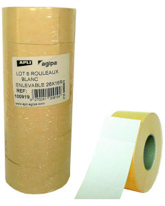 Etiquettes rectangulaires étiqueteuse de prix - 26 x 16 mm AGIPA