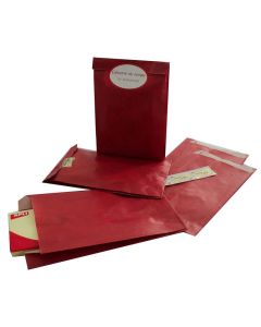 Pochette d'emballage en papier - 110 x 210 mm - Kraft Rouge AGIPA 