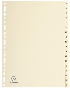 Photo Jeu de 18 Intercalaires alphabétiques en carte - 225 x 297 mm - A4 EXACOMPTA Image