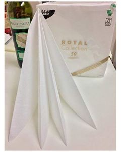 Photo Serviettes en papier - Blanc - 400 x 400 mm PAPSTAR ROYAL Collection
