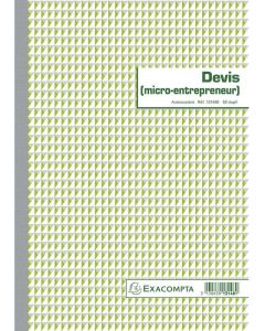 13148E Auto-entrepreneur : Devis - Carnet autocopiant Dupli - 210 x 297 mm