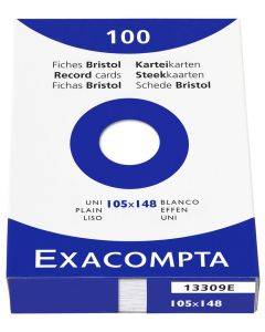 Photo Fiches Bristol unies - 105 x 148 mm - Blanc EXACOMPTA Image