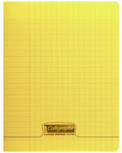 Photo Cahier Séyès 48 pages - 170 x 220 mm - Jaune CALLIGRAPHE Polypro