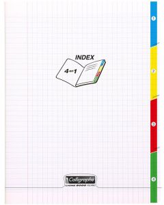 Photo Cahier Séyès 140 pages - 4 index - 240 x 320 mm CALLIGRAPHE Polypro