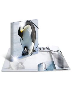 Photo Chemise à élastique A3 - Motif Pingouins HERMA image
