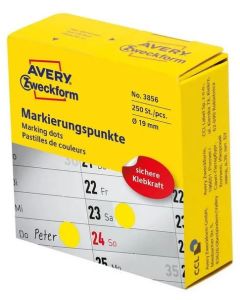 Photo Pastilles adhésives rondes 19 mm - Jaune AVERY