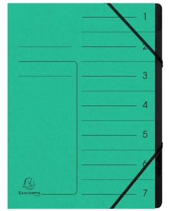 Photo Trieur 7 compartiments à élastiques - Vert EXACOMPTA Image