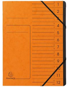 Photo Trieur 12 compartiments à élastiques - Orange EXACOMPTA Image