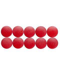 Image MAUL : Lot de 10 aimants ronds - 24 mm - Rouge (Affichage)