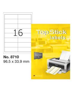 Photo Étiquettes adhésives blanches - 96,5 x 33,9 mm : TOP STICK