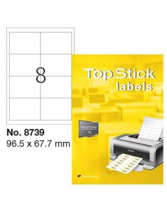 Photo Étiquettes adhésives blanches - 96,5 x 67,7 mm : TOP STICK