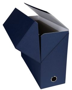 Image Boîte de classement en carton - Dos 120 mm - Bleu foncé EXACOMPTA