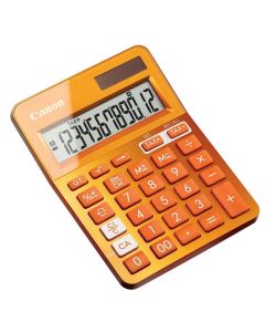 Photo Calculatrice de bureau solaire - 12 chiffres - Orange CANON LS-123K-MOR