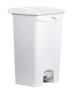 Photo Poubelle à roulettes avec couvercle - 90 litres - Blanc : HELIT H2402305