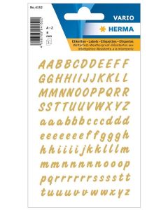 Photo HERMA 4152 : Etiquettes à lettres autocollantes - Or / transparent - 8,0 mm