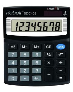Photo Calculatrice compacte de bureau solaire - 8 chiffres REBELL SDC 408