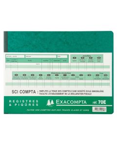 EXACOMPTA 70E Registre de Comptabilité - SCI (Société civile immobilière) 
