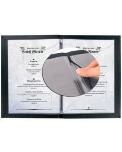 Chemise pour menu A4 en plastique - Noir SIGEL Modèle