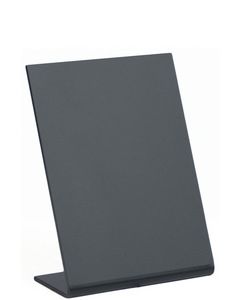 Lot de 5 ardoises de table inclinées noires - 74 x 105 mm : SECURIT L-Boards (TBA-BL-A7)