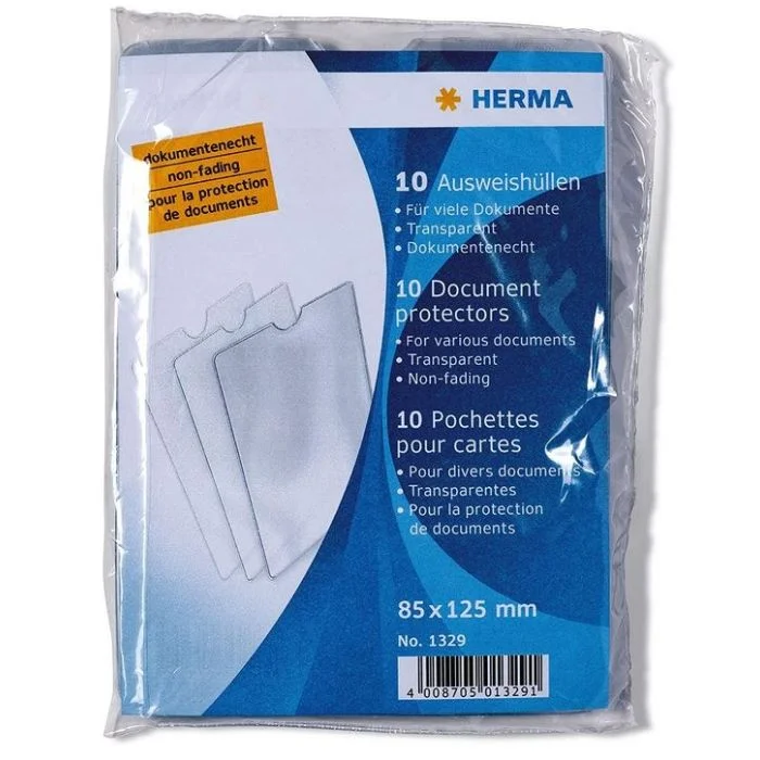 Pochette de protection pour carte 85 x 125 mm HERMA Lot 10 ARC