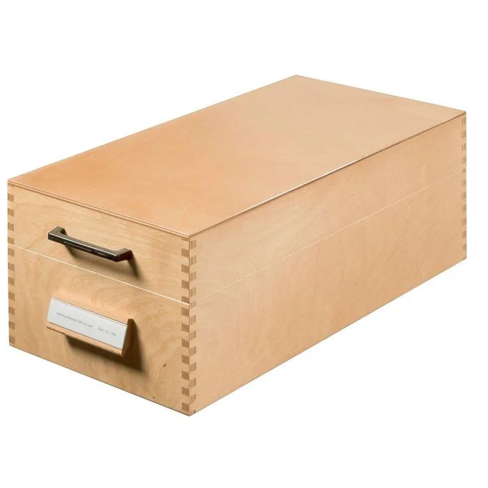 HAN Boîte à Fiches En Bois Pour 1.500 Fiches, A5 Paysage