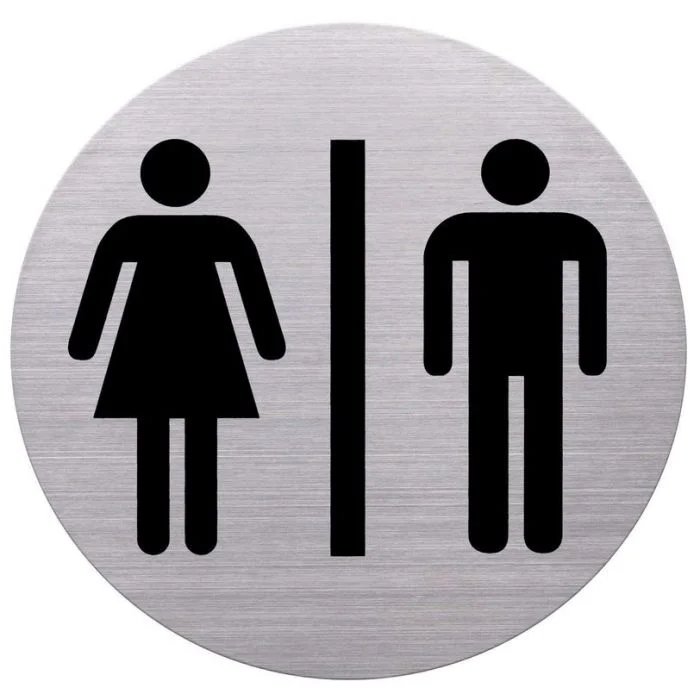 Plaque WC Signalisation En Bois For Toilettes For Hommes Et Femmes, Autocollant Mural For Toilettes D'hôtel, Panneau D'instructions De Salle De Bains